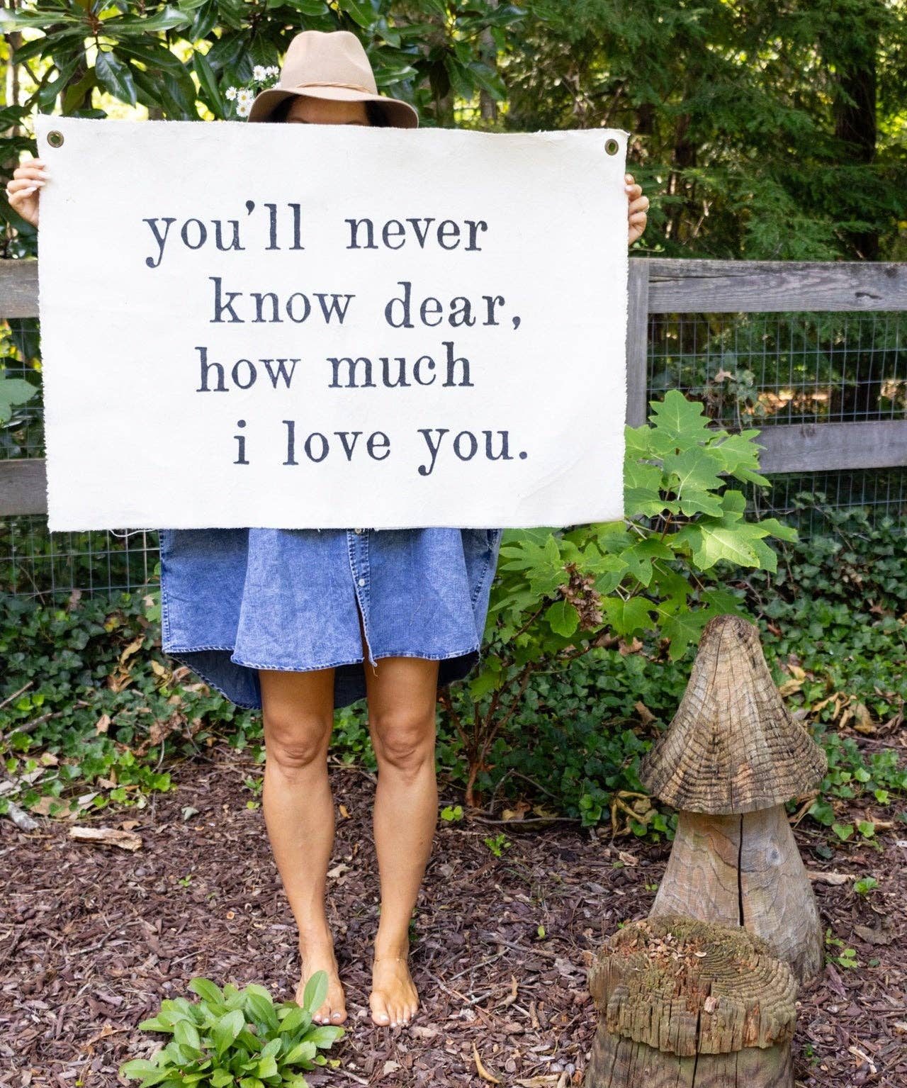 You'll Never Know Dear Hand Painted Wall Hanging - 37"x25"