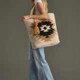 Cream, Tan & Black Aztec Tote
