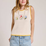 Ice Cream Embroidered Contrast Knit Vest