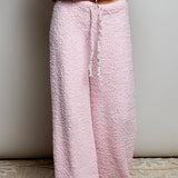Solid Adjustable Drawstring Waist Casual Sweater Pants