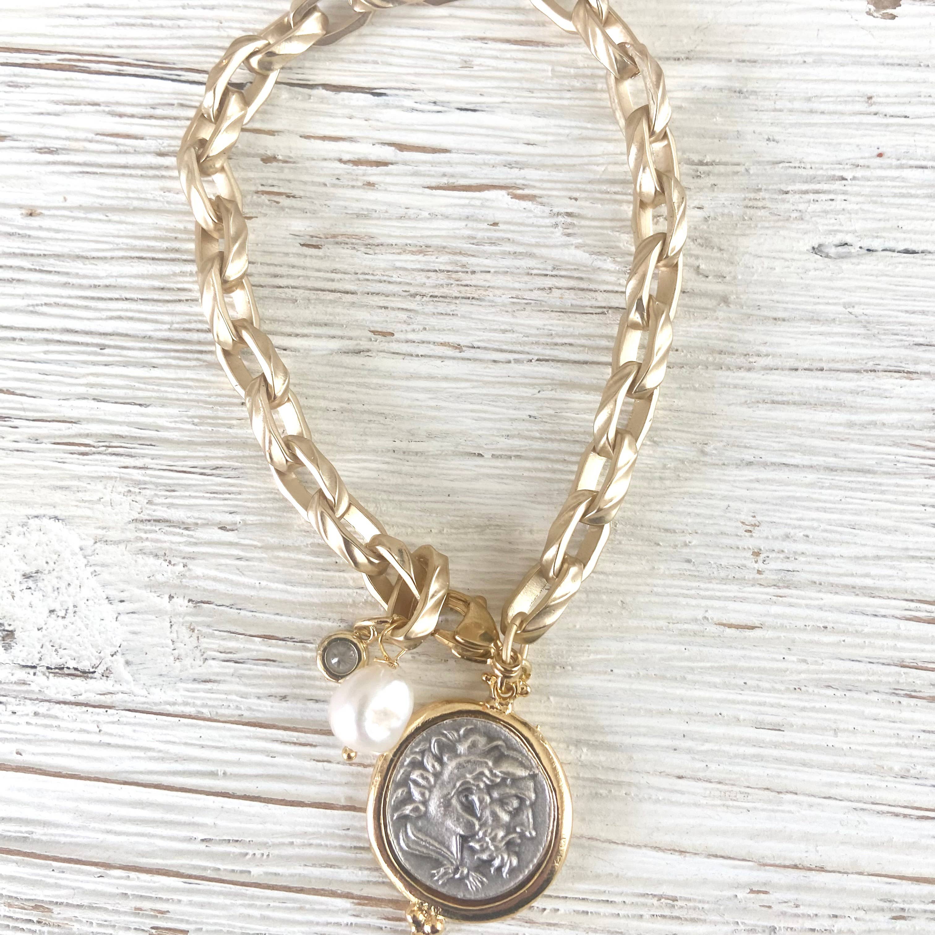 Greek Horse Coin Anklet
