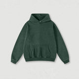Heavyweight Washed Velvet Hooded Sweatshirt
