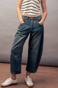 Light Dirty Wash Barrel Leg Jeans