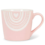 Boho Arch with Heart Mug-Pink-3.5"H(13oz)
