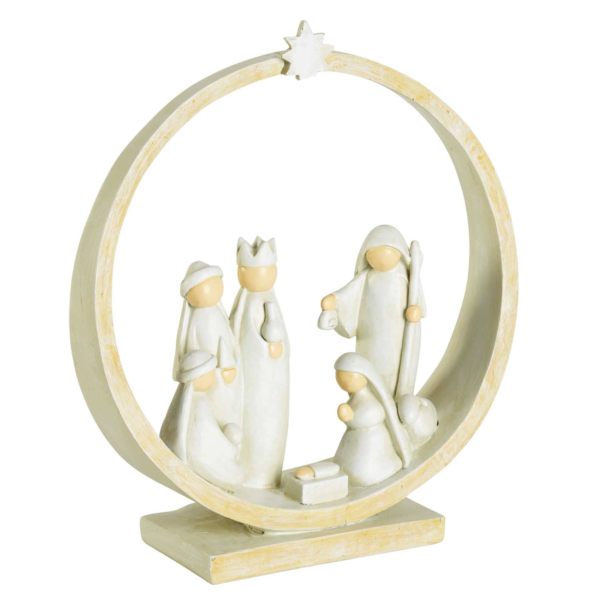 1-Piece Nativity In Creche 8in