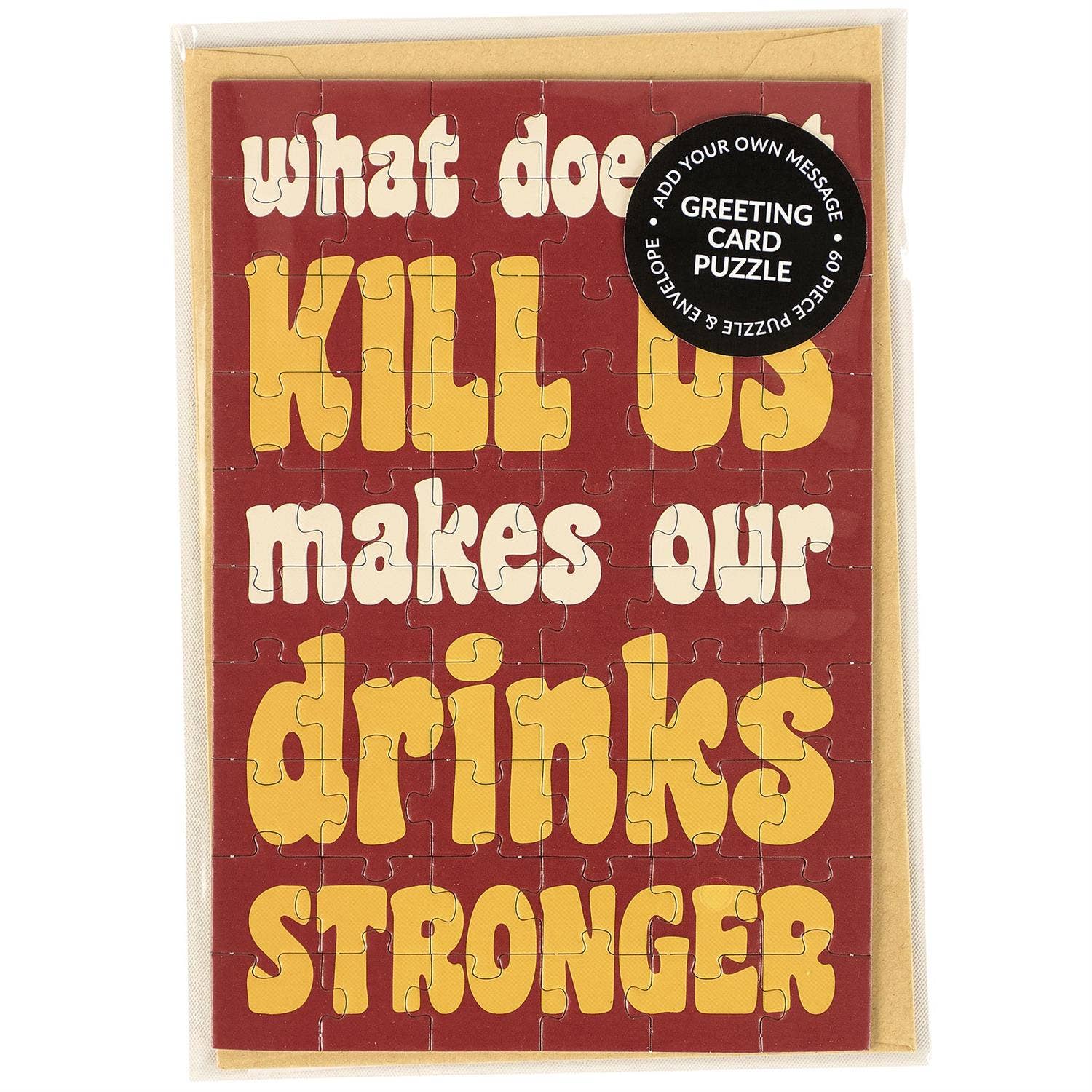 Drinks Stronger Puzzle Card