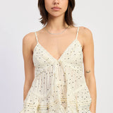 SLEEVELESS SPAGHETTI STRAP TOP