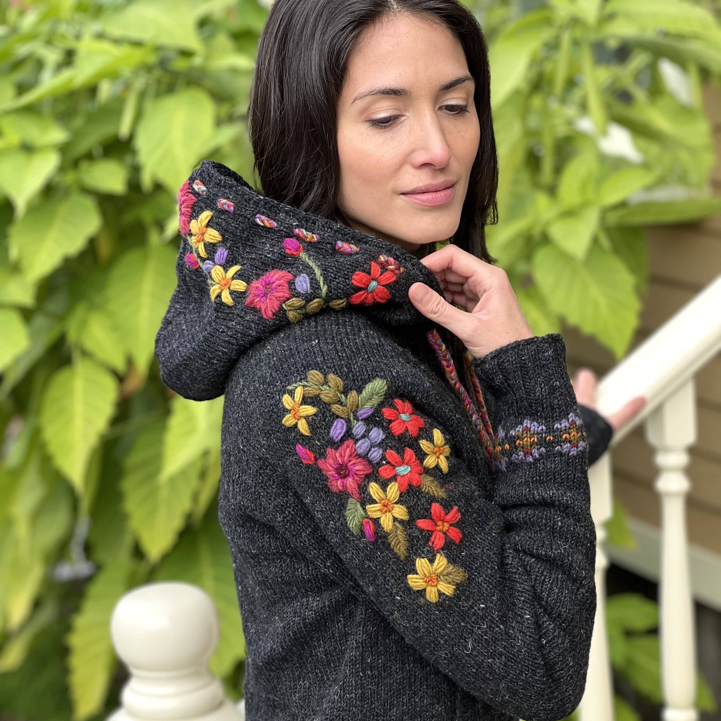 Wildflower Wool Zip Hoodie