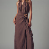 Halter Wide-Leg Jumpsuit