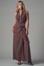 Halter Wide-Leg Jumpsuit