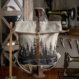 Black Spruce Forest Recycled Canvas Backpack
