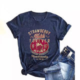 Vintage Strawberry Print Graphic Tee