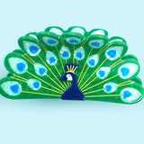 Peacock Motif  Hair Claw Clip | 40H1082