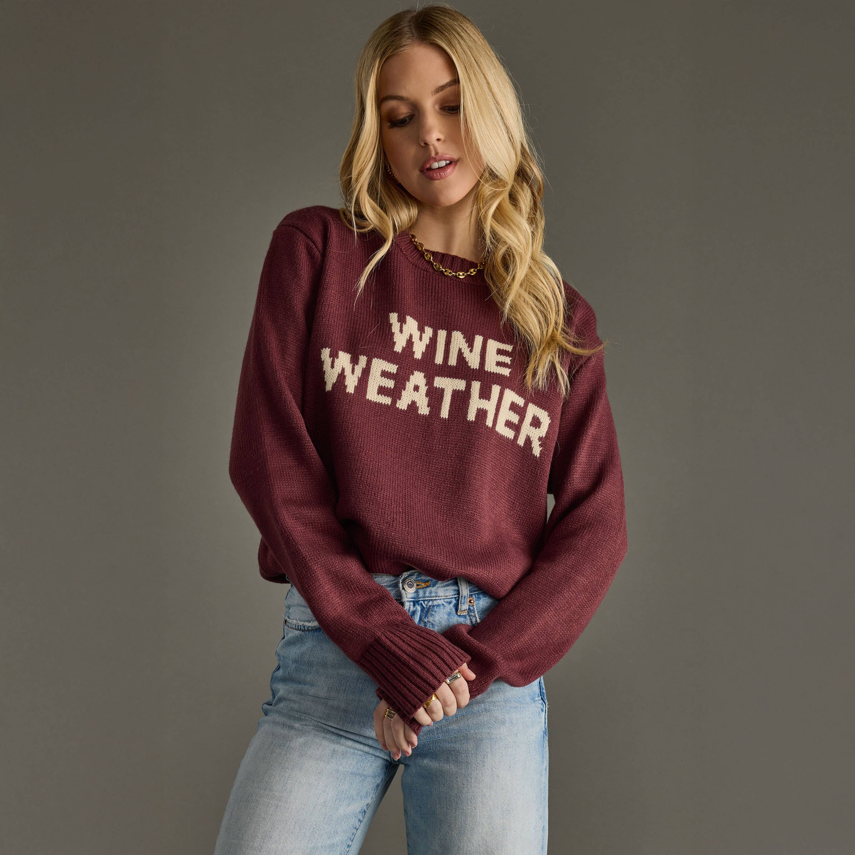 "Wine Weather" Sweater