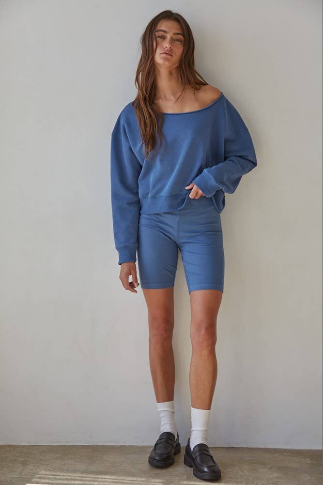 Washed Drop Shoulder Sweater