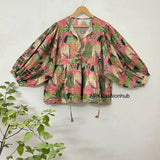 Pink & Green Floral Print Tunic