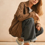 Suede Oversized Jacket