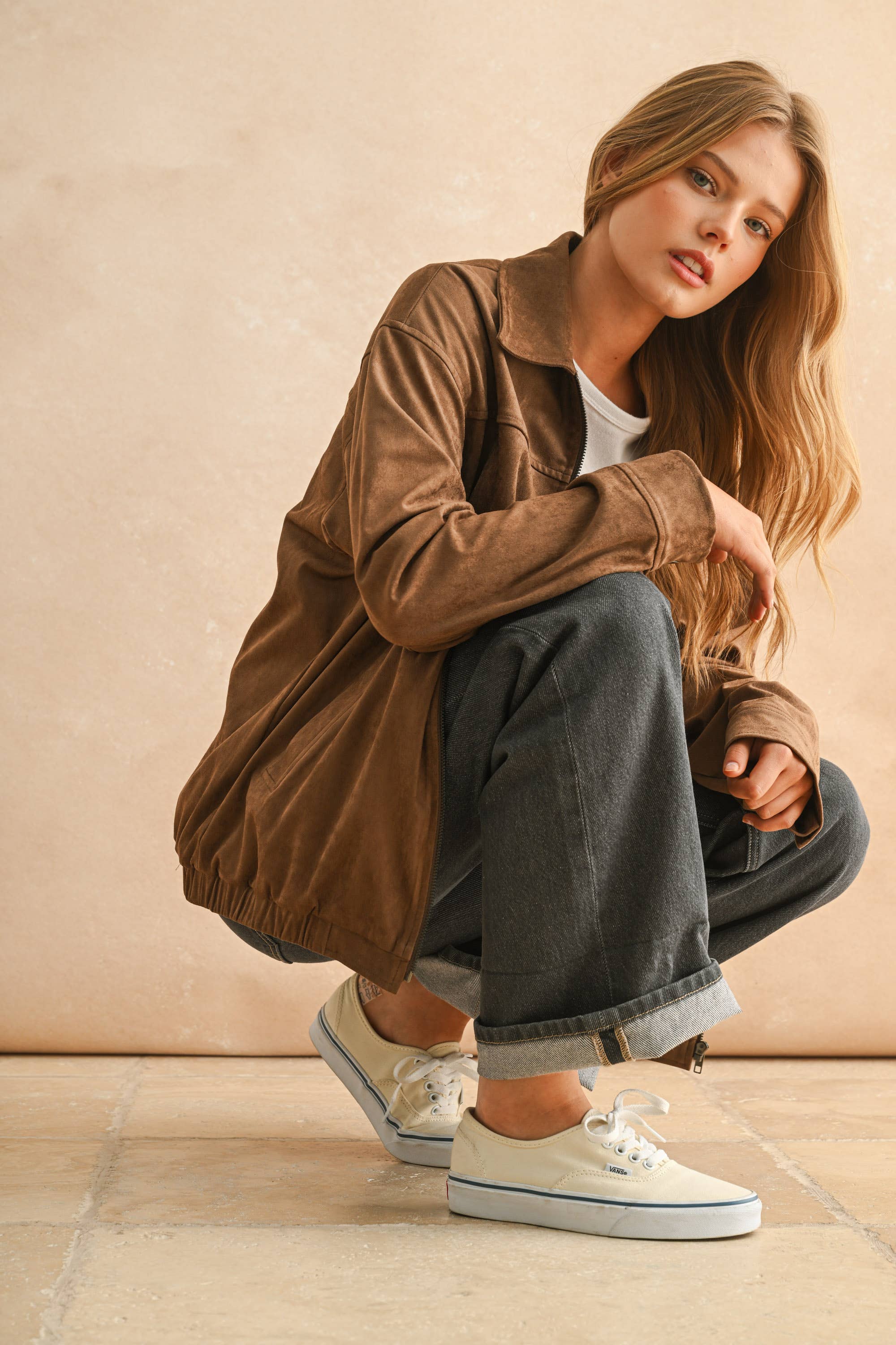 Suede Oversized Jacket