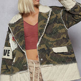 Camo Heart Detail Jacket