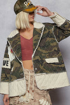 Camo Heart Detail Jacket
