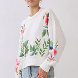 Vintage Floral Printed Pullover Top