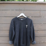 "JESUS HAS MY BACK" Graphic Sweatshirt