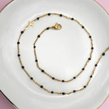 18K STAINLESS STEEL TARNISH FREE CROSS NECKLACE | 40NK9539