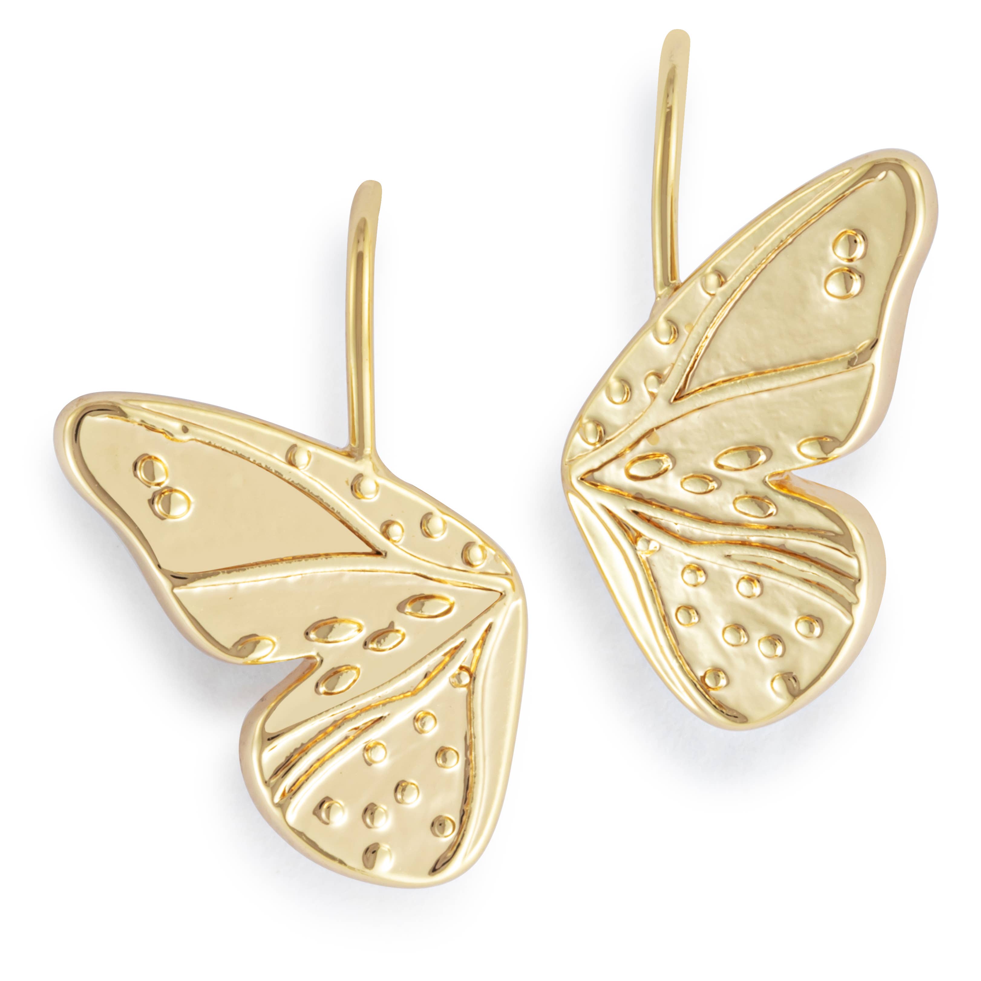 Butterfly Wings Earrings - Gold