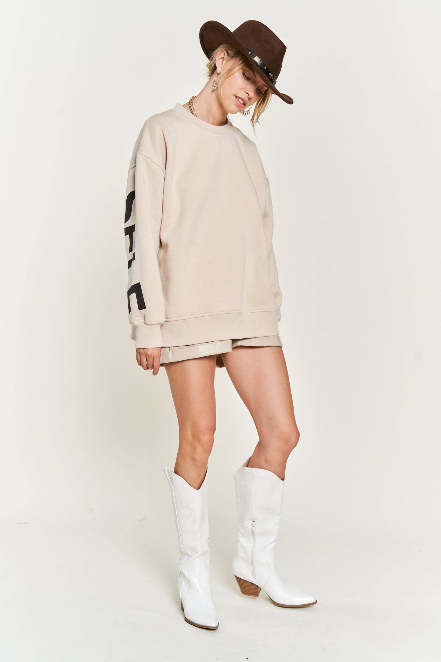 "Be Yourself" Oversized Sweatshirt