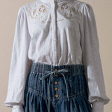 Pleated Wide-Leg Button Closure Pants