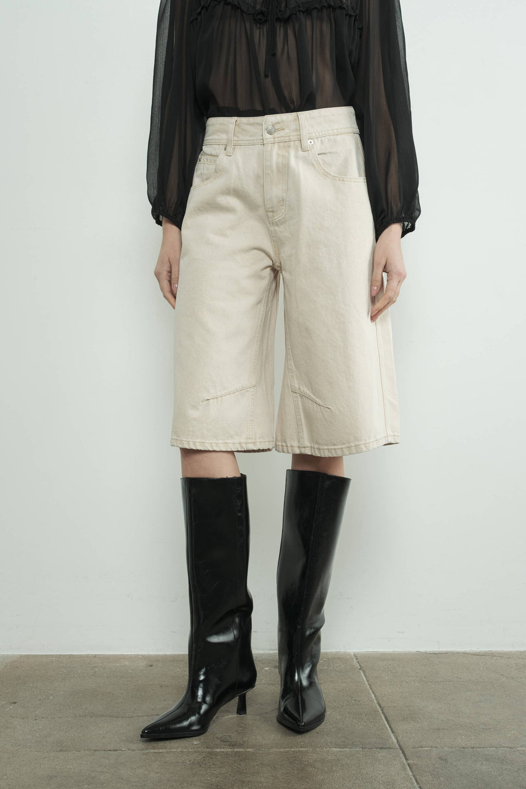Denim Bermuda Shorts