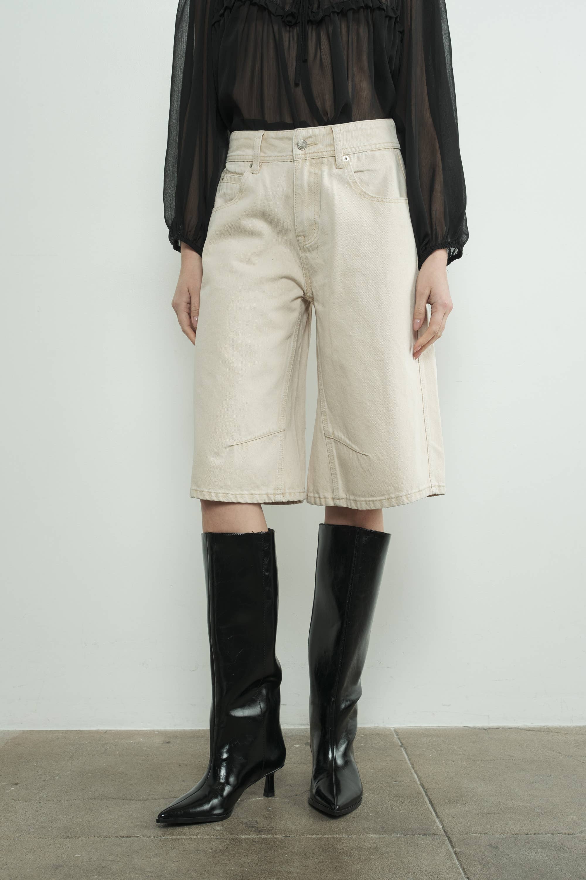 Denim Bermuda Shorts