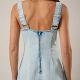 DENIM JUMPER MIDI DRESS