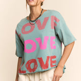 Garment-Wash Love Graphic Tee