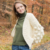 Knit Cardigan with Bauble Sleeves