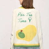 GOLF EMBROIDERED PATCH CARDIGAN LW2119