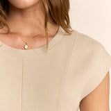 Plus - Soft Knit Seamed Cap Sleeve Wide-Leg Jumpsuit
