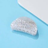 Sparkling Iridescent Crystal half Moon Hair Claw | 40H1114
