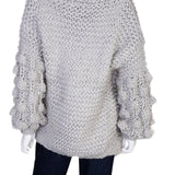 Knit Cardigan with Bauble Sleeves