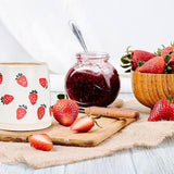 Wide Base Mug with Strawberries-3.5"H(14oz)