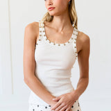 Stud Detailed Tank Top - RTK1102