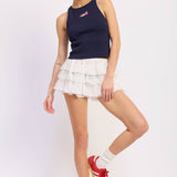 RACER BACK TANK TOP WTIH BEADING