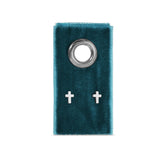 Small Cross Studs On Velvet Tag