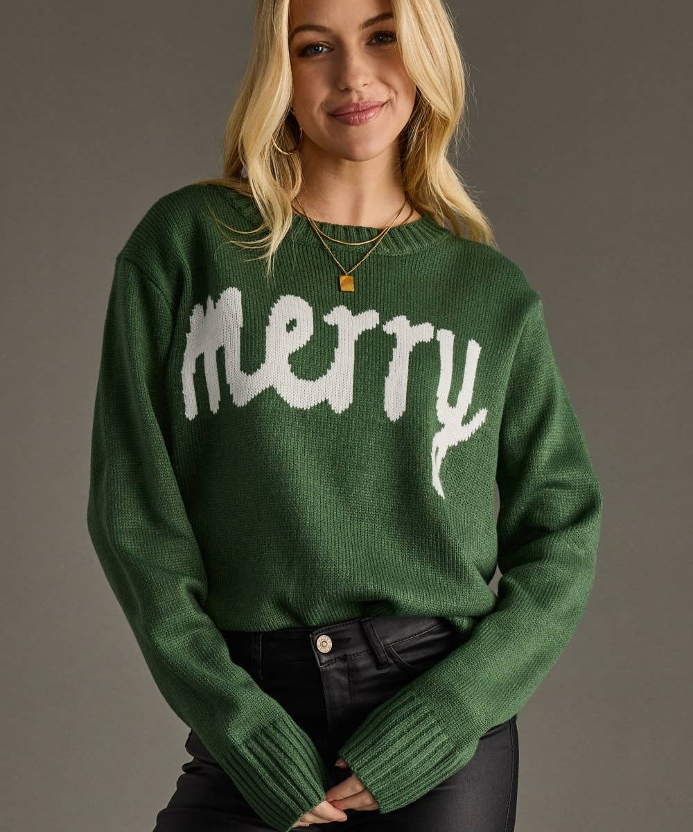 Hunter Green Merry Sweater