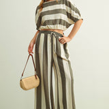 T4525ST   WIDE STRIPE BOAT NECK TOP