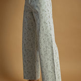 P4663ST   FLORAL PRINT STRETCHED PANTS