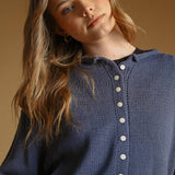 J7541   BUTTON FRONT EASY KNITTED CARDIGAN