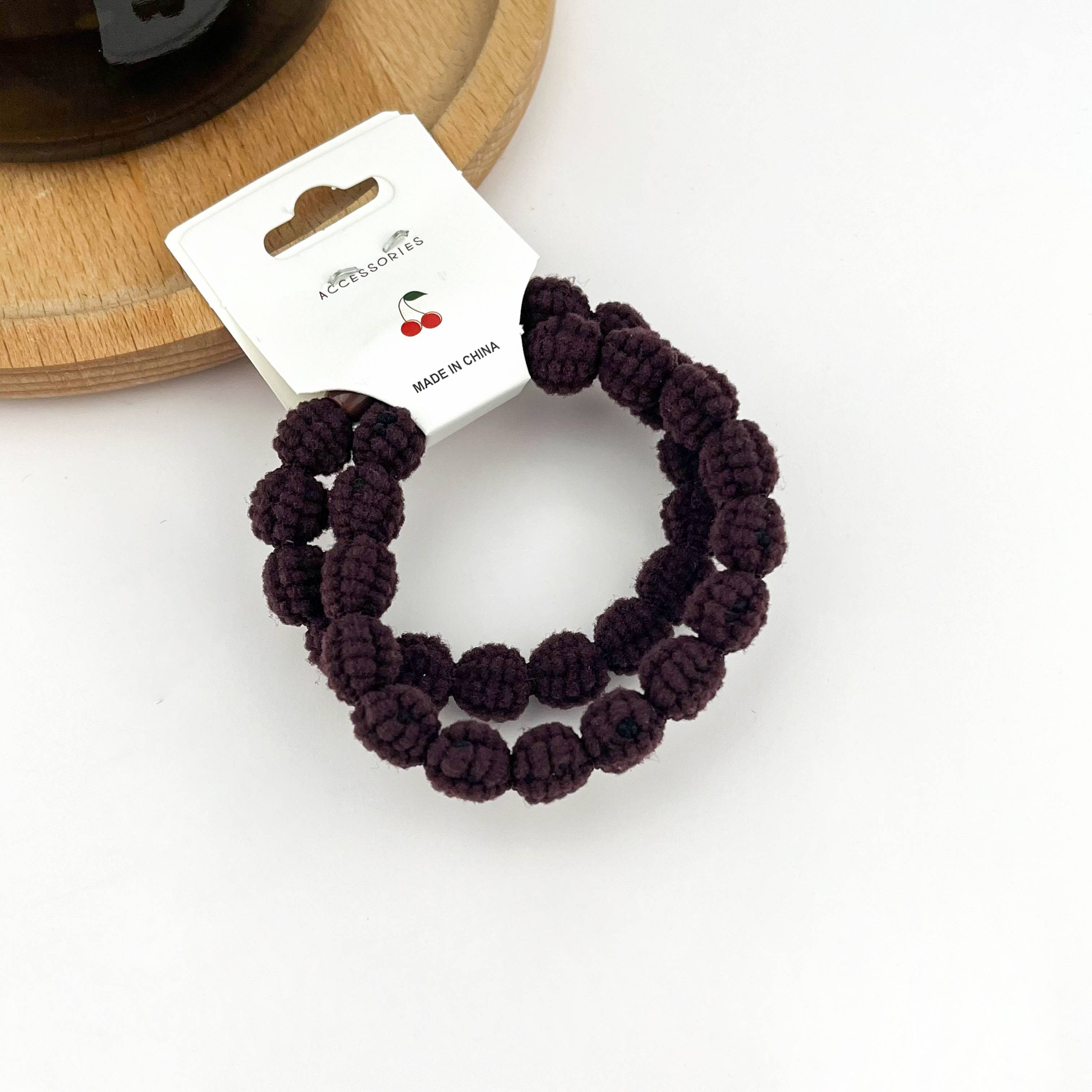 Textured Knot Elastic Hair Ties, Neutral Toned 2-Pack