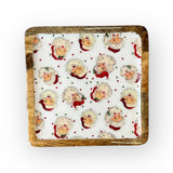 10" Santa Square Tray with Dots (case of 2) H-213