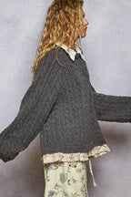 Collared Crochet Sweater